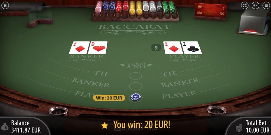 Các kiểu đếm bài trong Baccarat cùng các điều kiện thuận lợi cho Người chơi và Nhà cái